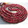 19 Inches Neckless - Gorgeous Natural Red African RUBY - Micro Faceted Super Sparkle Faceted Rondell Beads size 2 - 5 mm
